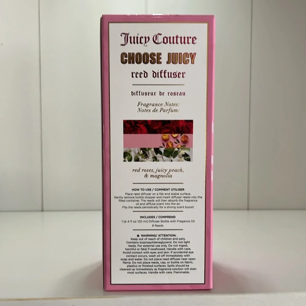 JUICY COUTURE CHOOSE JUICY REED DIFFUSER VASE SET